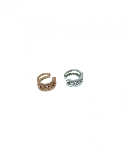 Monorecchino Ear Cuff Punti Alternati COLORE ARGENTO Rosè