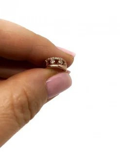 Monorecchino Ear Cuff Punti Alternati COLORE ARGENTO Rosè