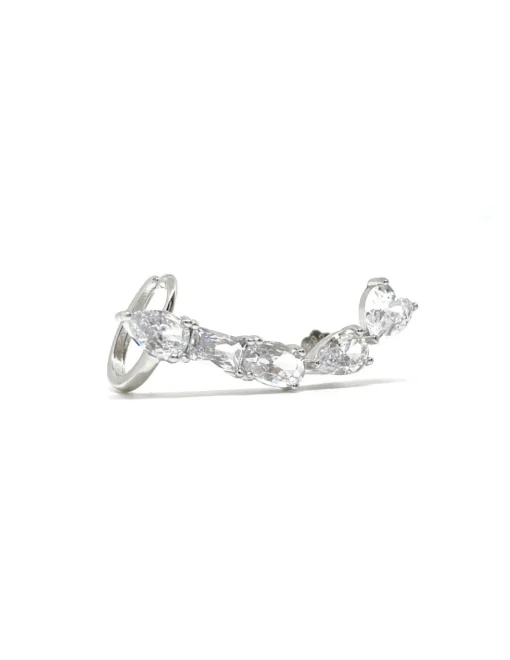 Monorecchino Luce COLORE ARGENTO Bianco LATO MONORECCHINO DESTRA