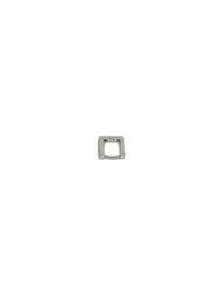 Monorecchino Quadrato Mini COLORE ARGENTO Dorato COLORE ZIRCONI zirconi bianchi