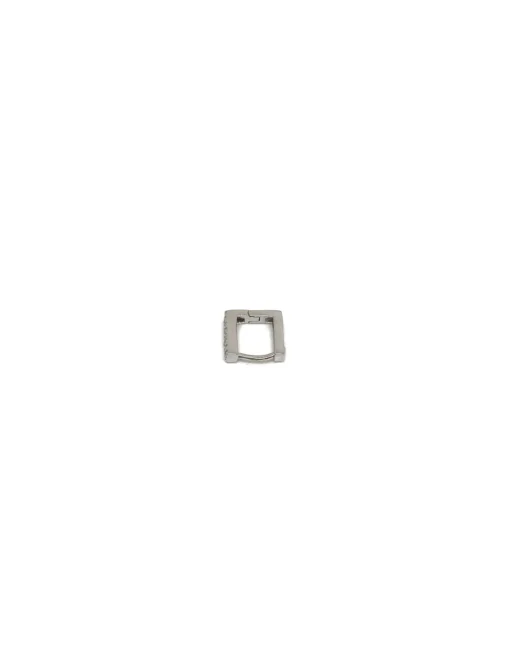 Monorecchino Quadrato Mini COLORE ARGENTO Dorato COLORE ZIRCONI zirconi bianchi