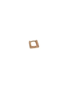 Monorecchino Quadrato Mini COLORE ARGENTO Dorato COLORE ZIRCONI zirconi bianchi