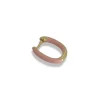 Monorecchino Rettangolare Smaltato Dorato COLORE ARGENTO Dorato COLORE SMALTO ROSA
