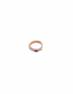 Monorecchino Scattino Baguette Mini e Zirconi COLORE ARGENTO Rosè COLORE ZIRCONI zirconi blu