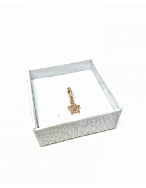 Monorecchino Scattino con Stella Pavè Pendente COLORE ARGENTO Rosè