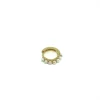 Monorecchino Scattino con Perline COLORE ARGENTO Dorato