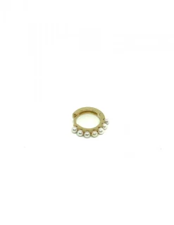 Monorecchino Scattino con Perline COLORE ARGENTO Dorato