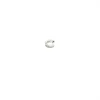 Monorecchino Scattino da 8mm COLORE ARGENTO Bianco COLORE ZIRCONI zirconi bianchi