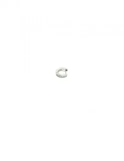 Monorecchino Scattino da 8mm COLORE ARGENTO Bianco COLORE ZIRCONI zirconi bianchi