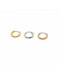 Monorecchino Scattino da 10 mm Liscio COLORE ARGENTO Bianco
