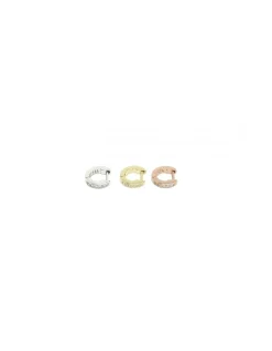 Monorecchino Scattino da 8mm COLORE ARGENTO Bianco COLORE ZIRCONI zirconi bianchi