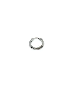 Monorecchino Scattino da 10 mm Liscio COLORE ARGENTO Bianco