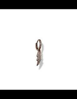 Monorecchino Scattino Fulmine Pendente e Zirconi COLORE ARGENTO Rosè COLORE ZIRCONI zirconi bianchi