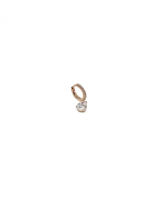 Monorecchino Scattino Goccia Pendente COLORE ARGENTO Rosè