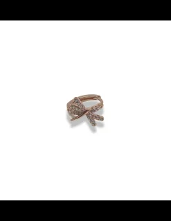 Monorecchino Scattino Libellula con Zirconi COLORE ARGENTO Rosè COLORE ZIRCONI zirconi bianchi