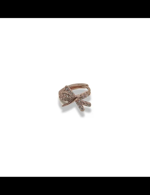 Monorecchino Scattino Libellula con Zirconi COLORE ARGENTO Rosè COLORE ZIRCONI zirconi bianchi
