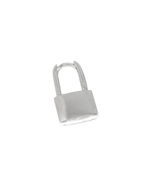 Monorecchino Scattino Lucchetto Grande COLORE ARGENTO Bianco