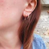 Monorecchino Scattino 15mm di Zirconi COLORE ARGENTO Dorato