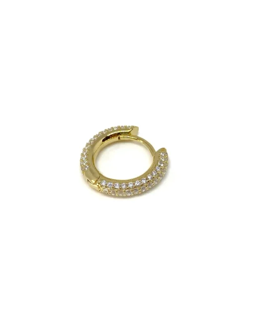 Monorecchino Scattino 15mm di Zirconi COLORE ARGENTO Dorato