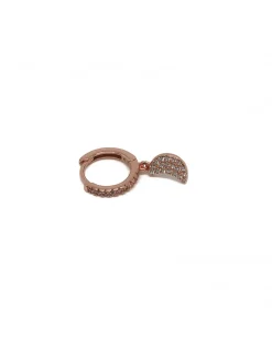 Monorecchino Scattino Moon COLORE ARGENTO Rosè COLORE ZIRCONI zirconi bianchi