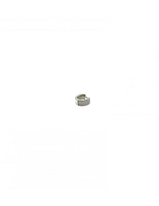Monorecchino Scattino Pavè di Zirconi COLORE ARGENTO Bianco