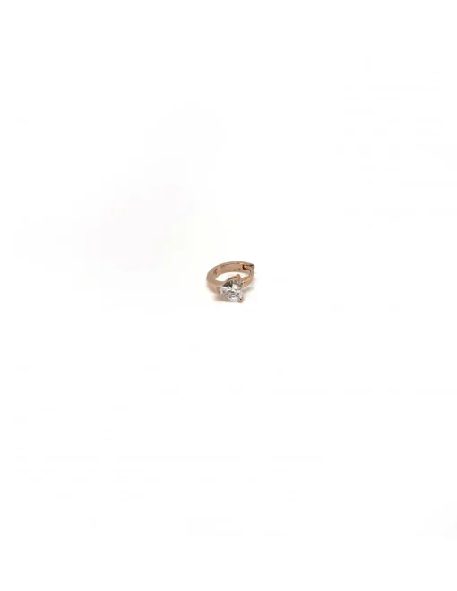 Monorecchino Scattino Rosè Cuore Colour PIETRA ZIRCONE BIANCO