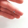Monorecchino Scattino Stella Passante COLORE ARGENTO Rosè COLORE ZIRCONI zirconi blu