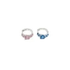 Monorecchino Scattino Zircone a Forma di Cuore COLORE PIETRE azzurro