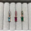 Monorecchino Scattino Zirconi e Zircone Baguette COLORE ZIRCONI zirconi verdi