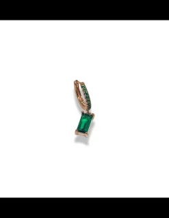 Monorecchino Scattino Zirconi e Zircone Baguette COLORE ZIRCONI zirconi verdi
