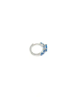 Monorecchino Scattino Zircone a Forma di Cuore COLORE PIETRE azzurro