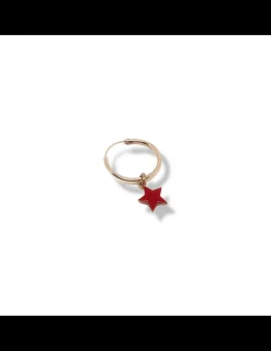 Monorecchino Sky COLORE ARGENTO Rosè COLORE SMALTO rosso