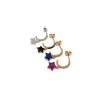 Monorecchino Stella Pendente di Zirconi COLORE ARGENTO Bianco COLORE ZIRCONI zirconi bianchi