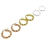 Orecchini a Cerchio Attorcigliati COLORE ARGENTO Dorato DIAMETRO 2 CM