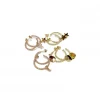 Orecchini a Cerchio Torchon con Soggetto Pendente COLORE ARGENTO Dorato SOGGETTO cuore