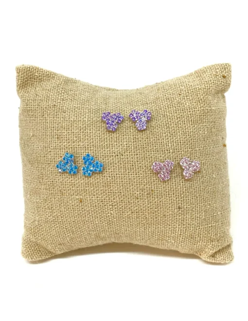 Orecchini a Lobo Blossom COLORE ARGENTO Bianco COLORE ZIRCONI zirconi viola