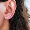Orecchini a Lobo Heart and Heart COLORE ARGENTO Bianco