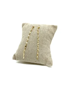 Orecchini a Lobo Maglia Sfaccettata COLORE ARGENTO Dorato LUNGHEZZA CATENINA 6 cm
