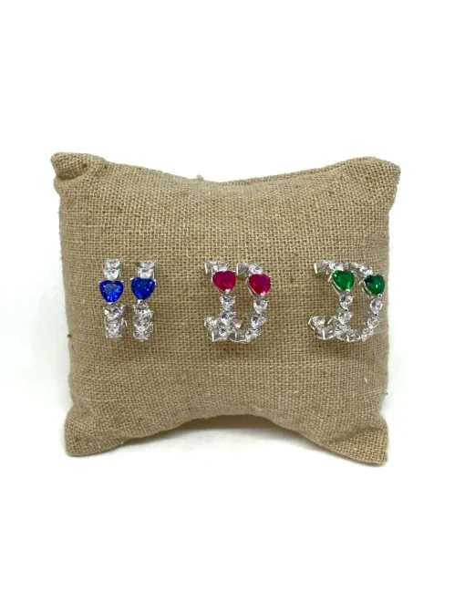 Orecchini a Lobo Multicuore di Zirconi COLORE ZIRCONI zirconi blu