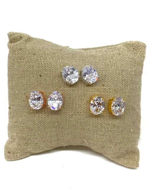 Orecchini a Lobo Punto Luce Big Ovale COLORE ARGENTO Dorato