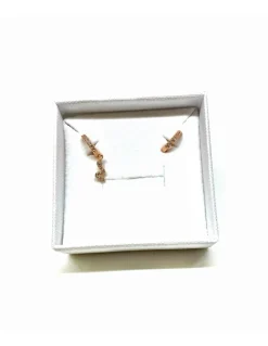 Orecchini Asimmetrici Serpentello COLORE ARGENTO Dorato