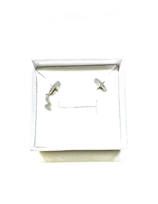 Orecchini Asimmetrici Serpentello COLORE ARGENTO Dorato