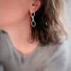 Orecchini Catena Charme COLORE ARGENTO Bianco