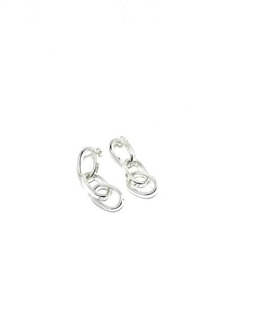 Orecchini Catena Charme COLORE ARGENTO Bianco