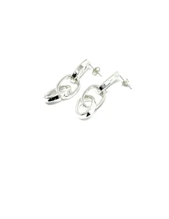 Orecchini Catena Charme COLORE ARGENTO Bianco