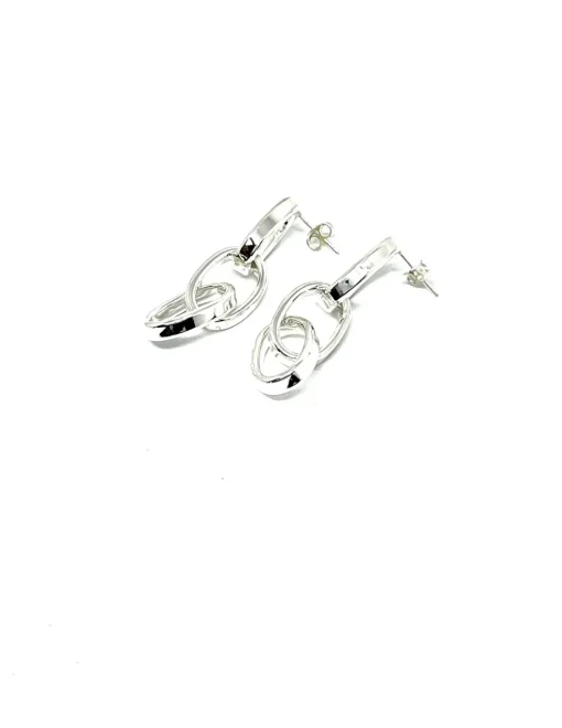 Orecchini Catena Charme COLORE ARGENTO Bianco