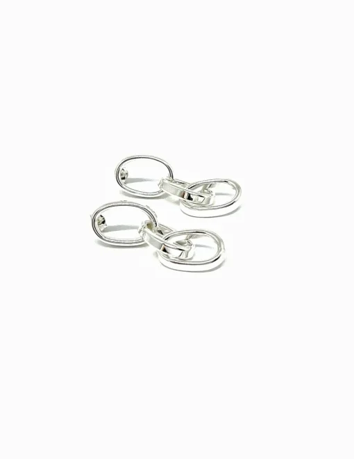 Orecchini Catena Charme COLORE ARGENTO Bianco