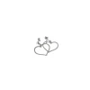 Orecchini con Pendente a Filo COLORE ARGENTO Bianco SOGGETTO cuore
