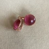 Orecchini con Pietra e Montatura Lavorata COLORE ARGENTO Rosè COLORE PIETRE rosa