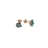 Orecchini con Zircone a Forma di Cuore COLORE ARGENTO Rosè COLORE ZIRCONI zirconi azzurri
